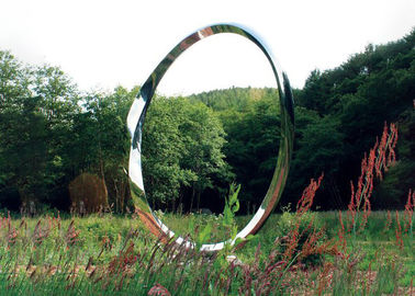 Outdoor Metal Garden Art Sculpture Stainless Steel Ring Shape 2.5mm Thickness