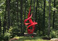 Red Painted Stainless Steel Flame Sculpture For Outdoor Landscape