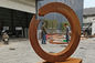 1.5m Height Abstract Corten Steel Metal Ring Sculpture