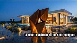 Monolith - Tác phẩm điêu khắc bằng thép Corten trừu tượng hình học