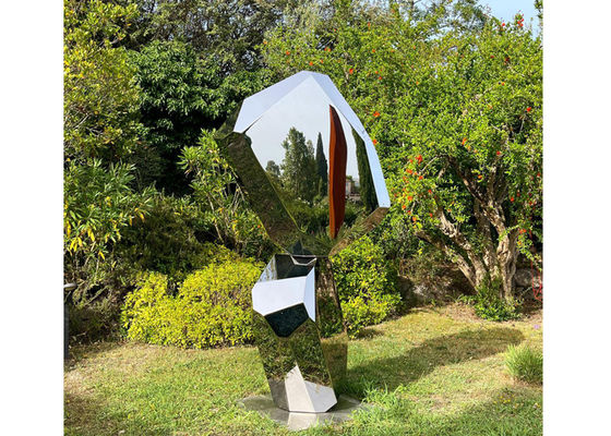 Giá tốt. Cảnh quan kim loại Thép không gỉ hiện đại được đánh bóng Điêu khắc nghệ thuật trừu tượng trực tuyến