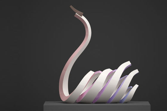 Giá tốt. Sculpture Swan ngoài trời Stainless Steel Sculpture Sơn trắng trực tuyến