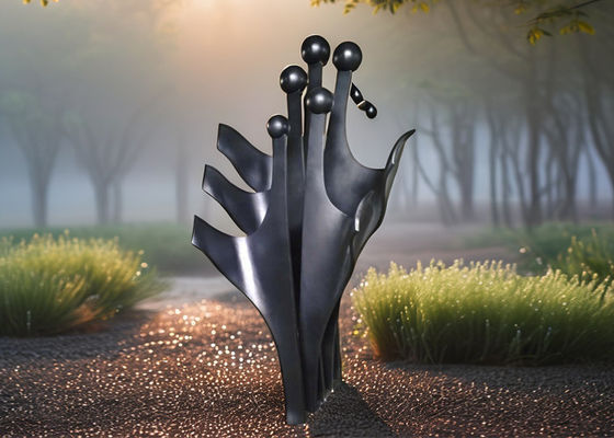 Giá tốt. Nghệ thuật vườn kim loại trừu tượng được sơn theo yêu cầu hiện đại Hình tượng ngoài trời bằng thép không gỉ trực tuyến