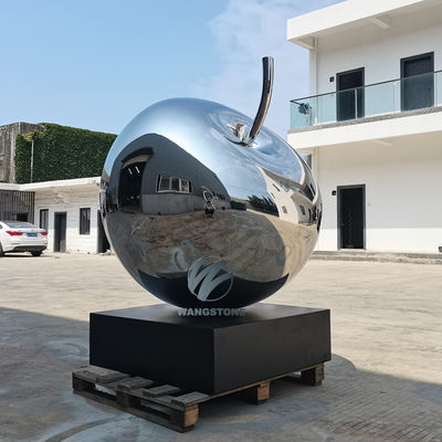 Giá tốt. Phòng chống thời tiết Thép không gỉ Kính hình tượng táo Nghệ thuật vườn ngoài trời Trang trí sân thượng hiện đại trực tuyến