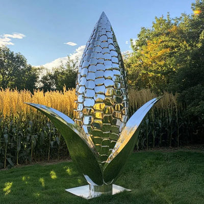 Giá tốt. Trang trí ngoài trời kim loại sang trọng Bức tượng ngô thép không gỉ trực tuyến