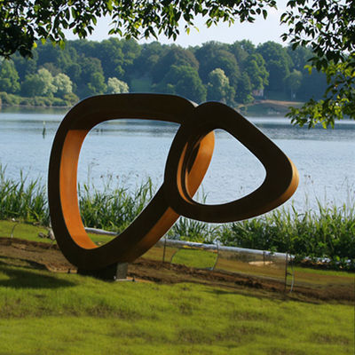 Giá tốt. Đồ chơi tùy chỉnh Vẻ đẹp vượt thời gian Rust-colored Outdoor Garden Metal Art Corten Steel Sculpture trực tuyến