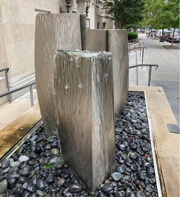 Giá tốt. Đài phun nước thác nước điêu khắc kim loại thép không gỉ ngoài trời trong vườn tùy chỉnh để trang trí trực tuyến