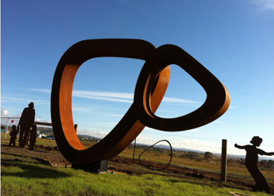 Giá tốt. Đa giác Thiết kế tùy chỉnh Điêu khắc thép Corten, Điêu khắc vườn Rusty để trang trí trực tuyến