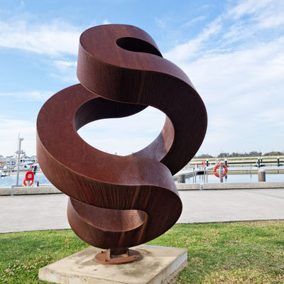 Giá tốt. Tượng điêu khắc thép phong hóa nhà máy Cảnh quan Kim loại Trừu tượng Thép Corten cho Trang trí Vườn trực tuyến
