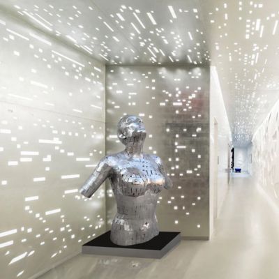 Giá tốt. Custom Life Size Abstract Stainless Steel Female Bust Sculpture With Size 120cm Height trực tuyến