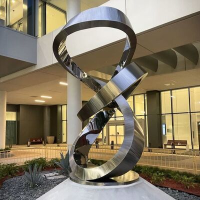 Giá tốt. Ribbon Custom Landscape Modern Stainless Steel Statue Kim loại điêu khắc cho trang trí nhà tác phẩm nghệ thuật trực tuyến