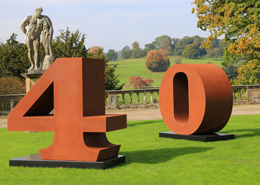 Giá tốt. Garden Art Number Rusty Metal Điêu khắc Ăn mòn Ổn định và Kỹ thuật đúc trực tuyến