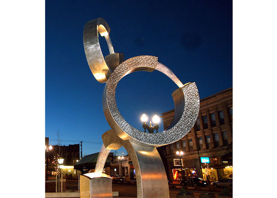 Giá tốt. Thép không gỉ hiện đại Khu vườn điêu khắc Thép không gỉ đài phun nước trực tuyến