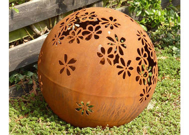 Giá tốt. Vườn kim loại Cảnh quan Corten Thép bóng điêu khắc Quả cầu ngoài trời Ổn định ăn mòn trực tuyến