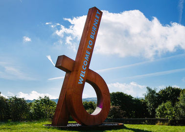 Giá tốt. Trang trí thành phố đương đại Điêu khắc kim loại ngoài trời Corten thép trực tuyến