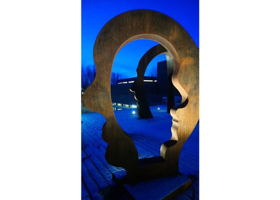 Giá tốt. Tác phẩm điêu khắc nghệ thuật mặt sân vườn bằng kim loại thép Corten lớn cho ngoài trời trực tuyến