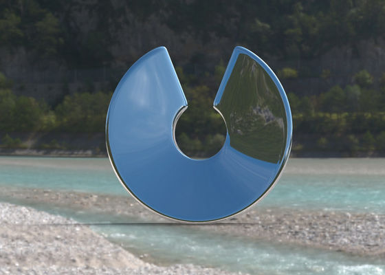 Giá tốt. Gương điêu khắc bằng thép không gỉ hiện đại ngoài trời được đánh bóng cho cảnh quan sân vườn trực tuyến