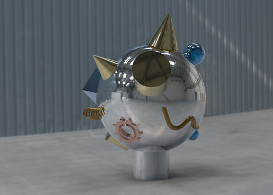 Giá tốt. Gương được đánh bóng bằng thép không gỉ 316 Tác phẩm điêu khắc nghệ thuật Cao 100cm trực tuyến