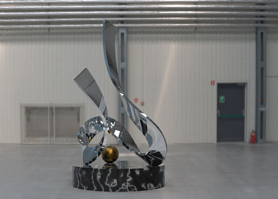 Giá tốt. Gương điêu khắc bằng thép không gỉ hiện đại ngoài trời trừu tượng trực tuyến