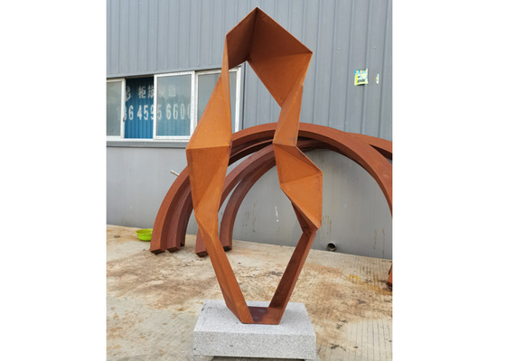 Tác phẩm điêu khắc bằng thép Corten ngoài trời hiện đại Tác phẩm điêu khắc vườn nghệ thuật bằng kim loại trừu tượng