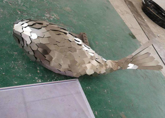 Giá tốt. Tượng động vật điêu khắc cá voi bằng thép không gỉ lớn ngoài trời hiện đại trực tuyến
