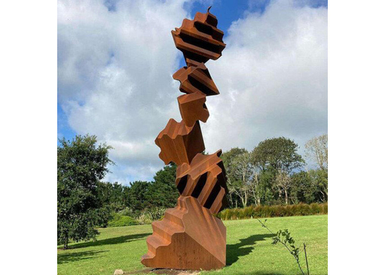 Giá tốt. Điêu khắc ngăn xếp bằng thép Corten trang trí bằng kim loại tùy chỉnh trực tuyến