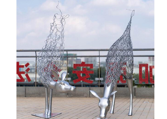Giá tốt. Nghệ thuật hiện đại Điêu khắc động vật bằng kim loại ngoài trời bằng thép không gỉ trực tuyến