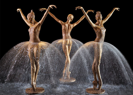 Giá tốt. Trang trí sân vườn ngoài trời Đài phun nước Ballerina bằng đồng với kích thước chiều cao 180cm trực tuyến