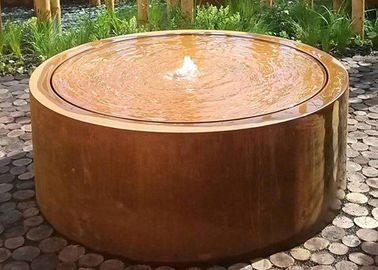 Giá tốt. Kỹ thuật rèn Bàn nước thép Corten, Bàn nước tròn nghệ thuật Metal Yard trực tuyến