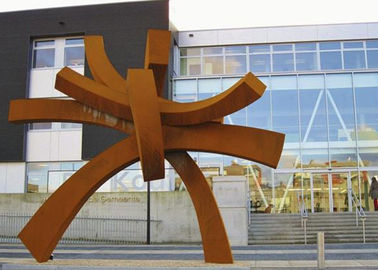 Giá tốt. Điêu khắc thép Corten lớn hiện đại để trang trí sân vườn công cộng Chiều cao 300cm trực tuyến