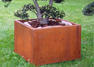 Giá tốt. Hộp hình dạng Corten Steel Planter cho ngoài trời / Vườn / Trang trí công cộng trực tuyến