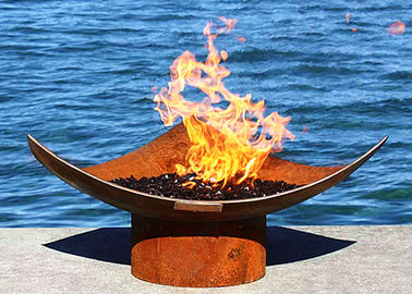 Giá tốt. Corten thép hiện đại bát lửa ngoài trời, hố lửa kim loại lớn Chiều cao 50 cm trực tuyến