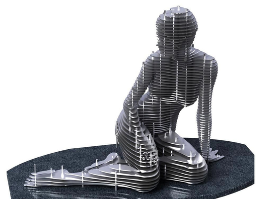 Trang trí ngoài trời cắt laser Sculpture vũ công thép không gỉ