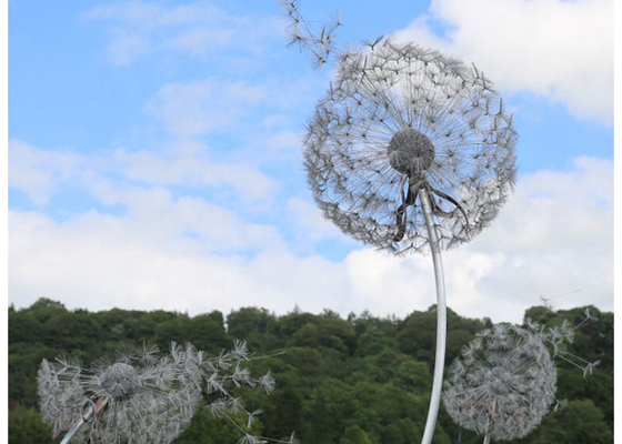 Giá tốt. Khu vườn tùy chỉnh Công cộng kim loại nghệ thuật Stainless Steel Dandelion điêu khắc cho ngoài trời trực tuyến