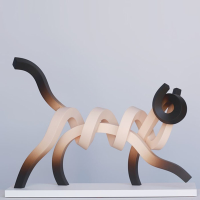Giá tốt. Sculpture chó màu trắng và đen trực tuyến