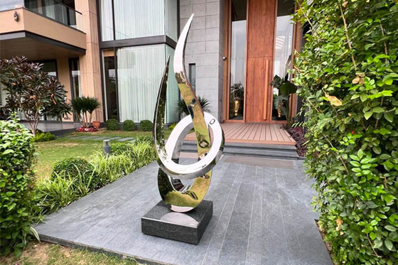 Giá tốt. Bức tượng nghệ thuật trừu tượng thép không gỉ đương đại 