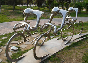 Giá tốt. Kim loại trừu tượng Cyclist Điêu khắc thép không gỉ cho trang trí sân vườn trực tuyến