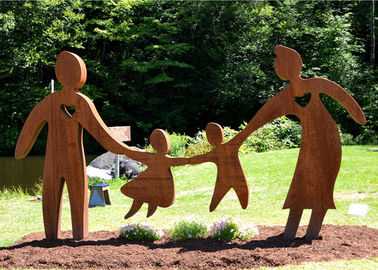 Giá tốt. Garden Art Decor Corten Steel Điêu khắc Gia đình Cha mẹ và Trẻ em Chơi trực tuyến