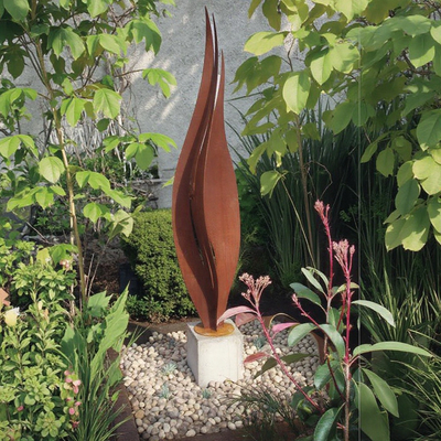 Rusty Weathering Metal Art Abstract Sculpture Kỹ thuật hàn thép Corten hiện đại