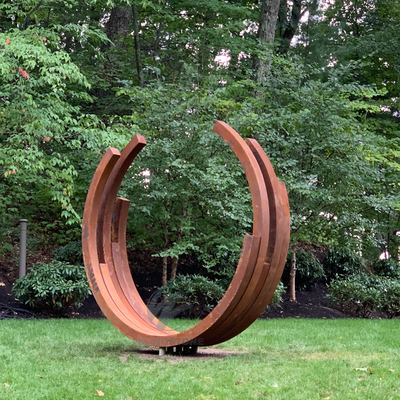 Sự hài hòa kích thước 2.6m Sculpture Corten bán tròn cho vườn & quảng trường