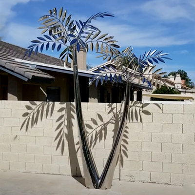 Giá tốt. Kính Sculpture cây đánh bóng Cây cọ Thép không gỉ Khu vườn đặc trưng trực tuyến