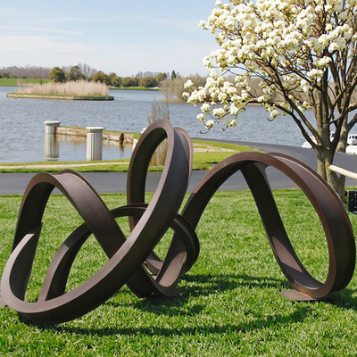 Phong cách hiện đại Rusty Abstract Sculpture Nghệ thuật vườn đương đại Sản phẩm thủ công kim loại bằng thép Corten