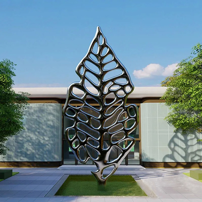 Thiết lập công cộng Kim loại Tác phẩm nghệ thuật thiên nhiên Sculpture lá thép không gỉ