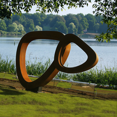 Đồ chơi tùy chỉnh Vẻ đẹp vượt thời gian Rust-colored Outdoor Garden Metal Art Corten Steel Sculpture