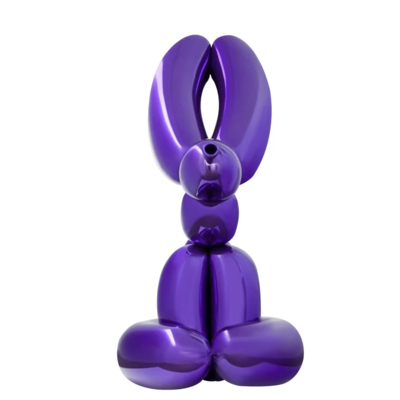 Giá tốt. Custom Commercial Sculpture Purple Balloon Bunny Fiberglass Sculpture trực tuyến