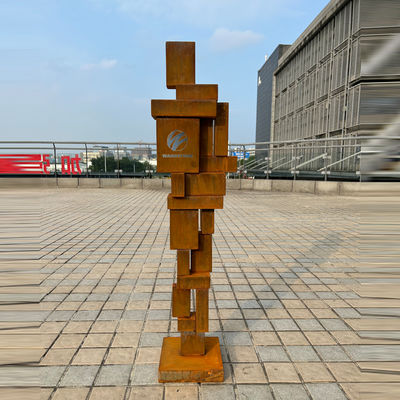 Giá tốt. 100cm Height Outdoor Garden Corten Steel Figure Geometrical Art Sculpture trực tuyến