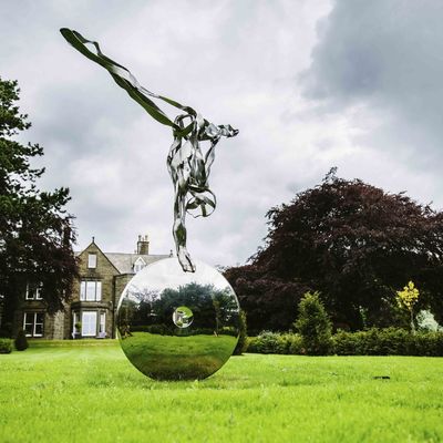 Custom Landscape Modern Stainless Steel Statue for Decoration Exhibition