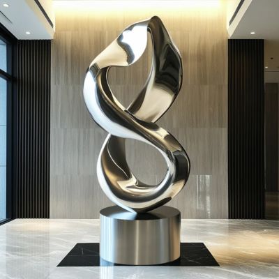 Giá tốt. Contemporary Indoor/Outdoor Decoration Stainless Steel Infinity Loop Sculpture trực tuyến