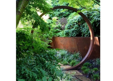 Giá tốt. Trang trí sân vườn Kim loại Điêu khắc Nghệ thuật Corten Thép Nhẫn Điêu khắc 200cm Dia trực tuyến