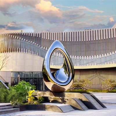 Giá tốt. Outdoor Decoration Mirror Polished Stainless Steel Teardrop Sculpture trực tuyến